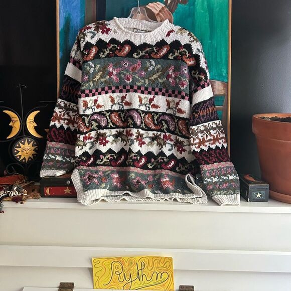 Heirloom Collectables colourful Knit Women's Sweater Size M - Picture 3 of 16